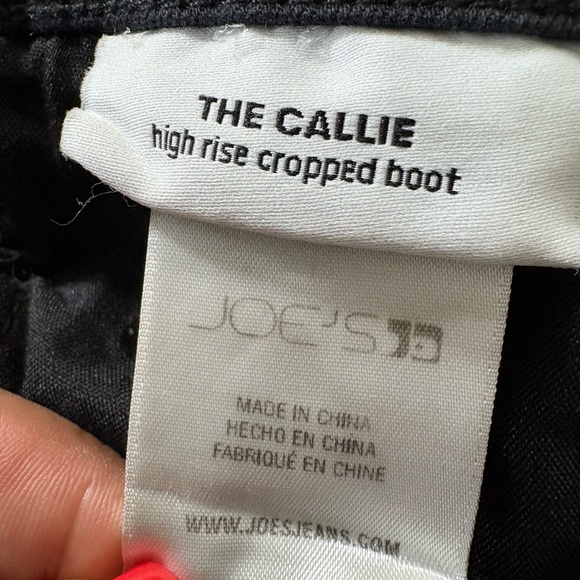 Joe's Jeans The Callie Black Coated Cropped Boot. - Picture 7 of 15